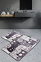 Mijölnir Juego de alfombras de baño Meow - Grey